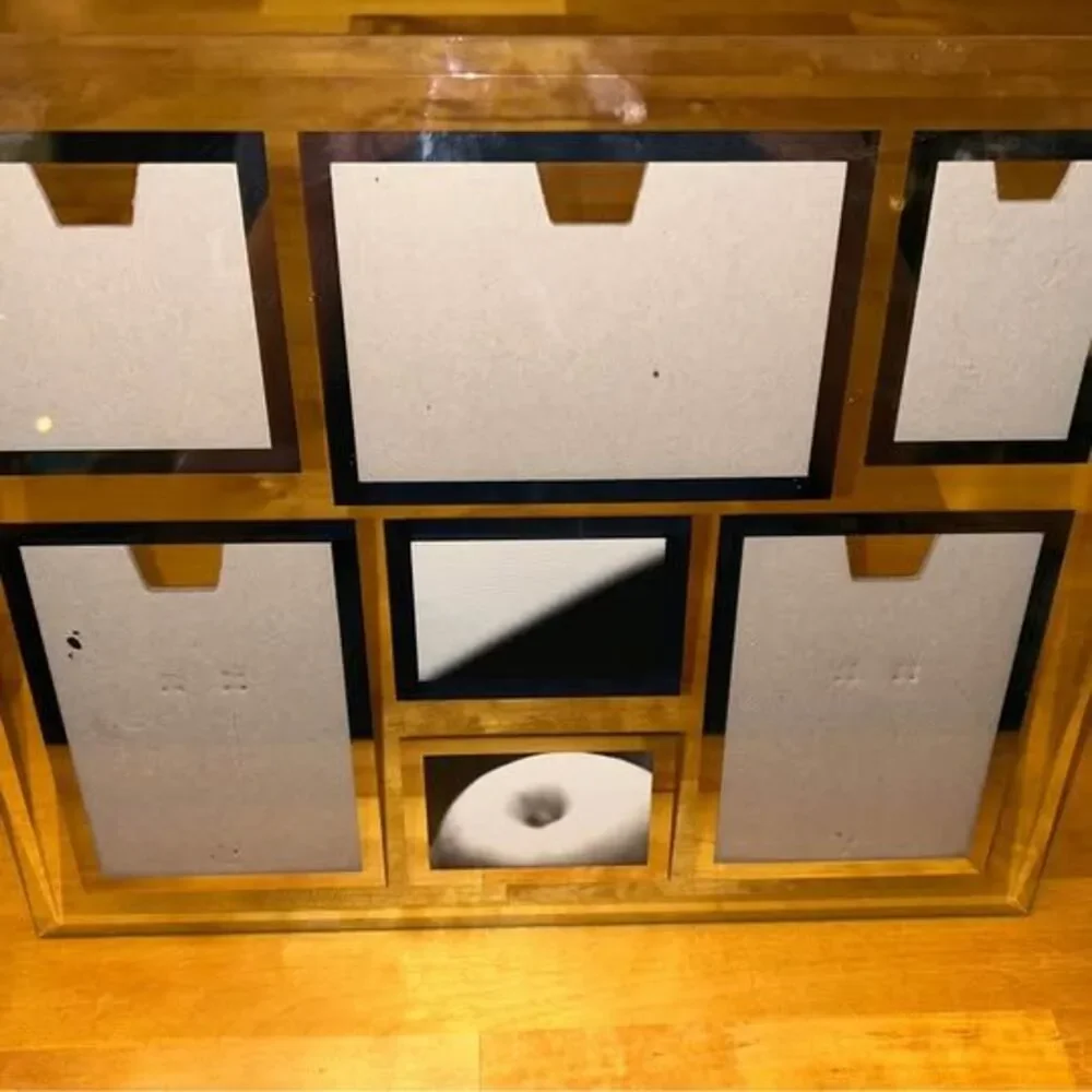 Glass Tabletop Photo/Picture Frame Fits 7 Pictures 13.5 x 11 inches